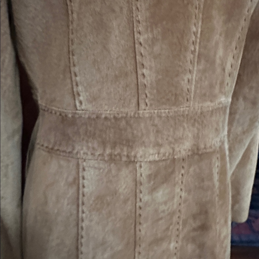VINTAGE Y2K Express Suede Coat Sz 5/6 - Picture 7 of 11
